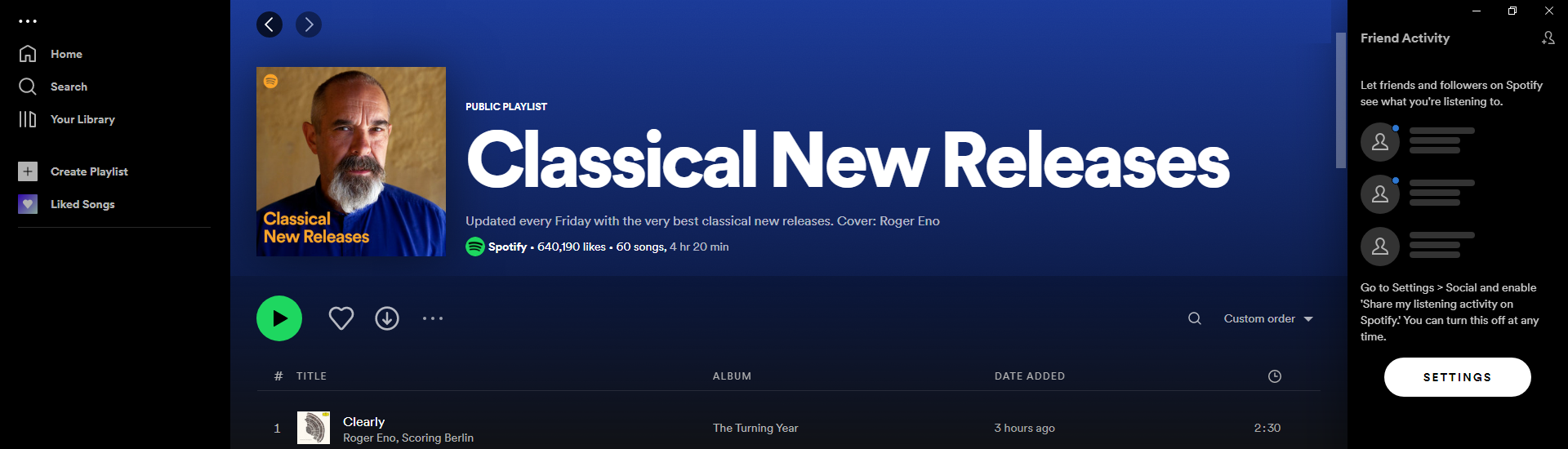 重圆 被加到Spotify每周古典精选